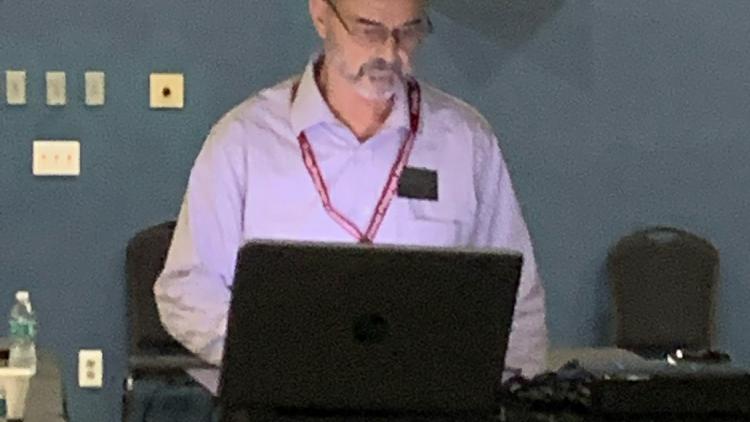 James Orr making a presentation